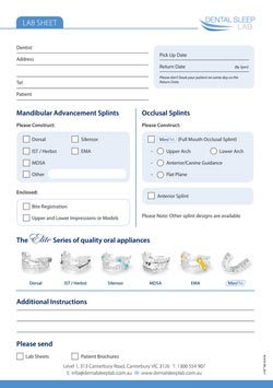 Download the Dental Lab Sheet